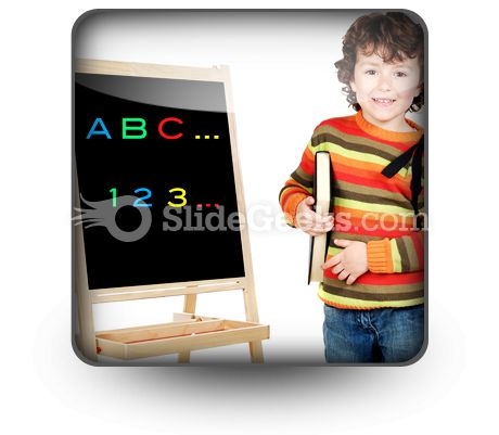 Adorable Child Studying PowerPoint Icon S Adorable Child Studying PowerPoint Icon S