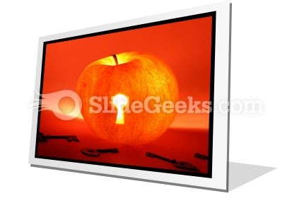 Apple With Keys PowerPoint Icon F Apple With Keys PowerPoint Icon F