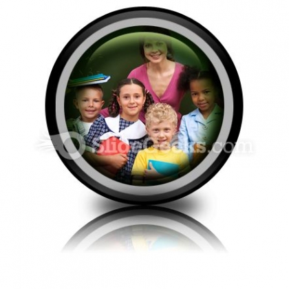 At School PowerPoint Icon Cc At School PowerPoint Icon Cc