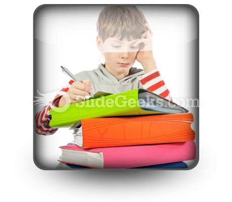Boy With Books PowerPoint Icon S Boy With Books PowerPoint Icon S