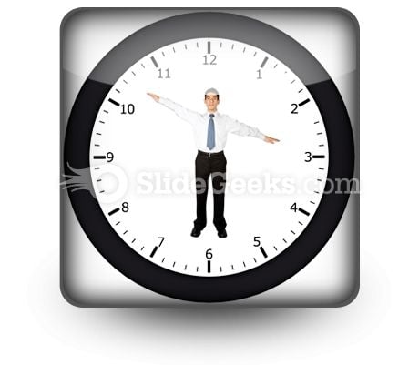 Business Clock PowerPoint Icon S Business Clock PowerPoint Icon S