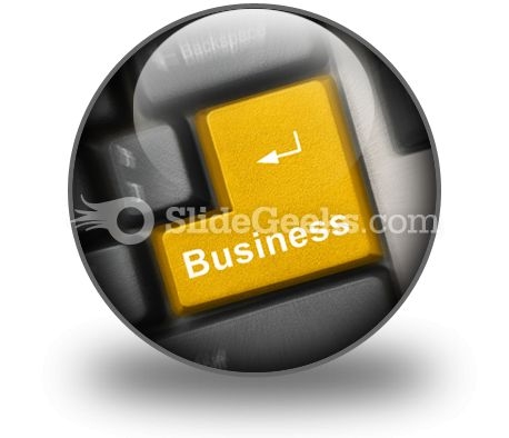 Business Computer Key PowerPoint Icon C