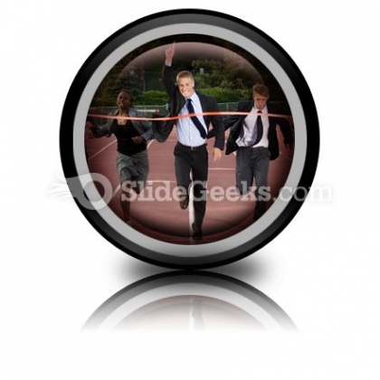 Business Finish Line PowerPoint Icon Cc
