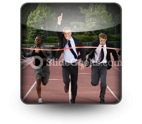 Business Finish Line PowerPoint Icon S Business Finish Line PowerPoint Icon S