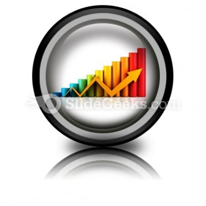 Business Graph With Arrow PowerPoint Icon Cc Business Graph With Arrow PowerPoint Icon Cc