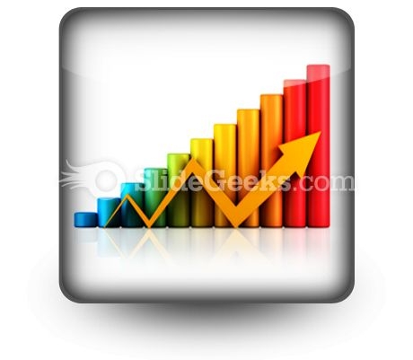 Business Graph With Arrow PowerPoint Icon S Business Graph With Arrow PowerPoint Icon S
