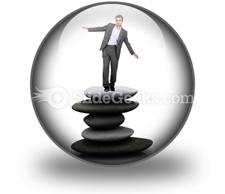 Business Man Blancing PowerPoint Icon C Business Man Blancing PowerPoint Icon C