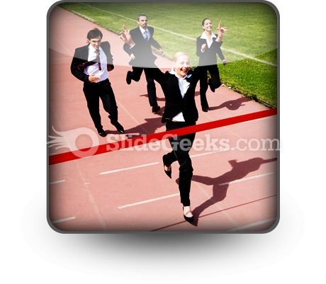 Business Race PowerPoint Icon S Business Race PowerPoint Icon S