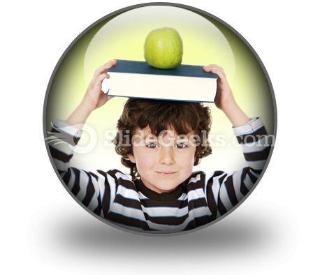 Child Boy Studying PowerPoint Icon C