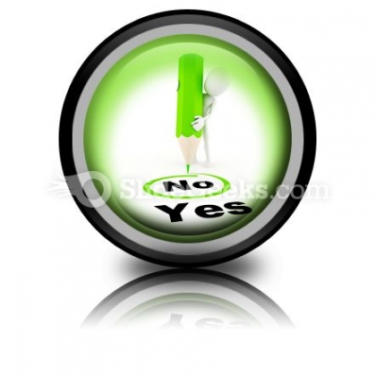 Choose Between Yes And No PowerPoint Icon Cc Choose Between Yes And No PowerPoint Icon Cc
