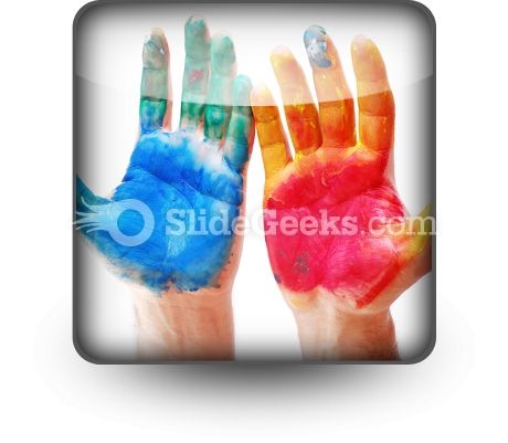 Color Hands PowerPoint Icon S