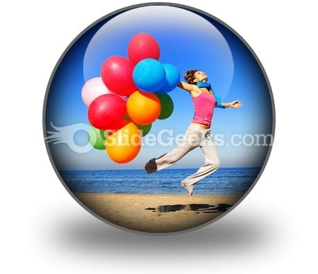 Colorful Balloons Jump PowerPoint Icon C Colorful Balloons Jump PowerPoint Icon C
