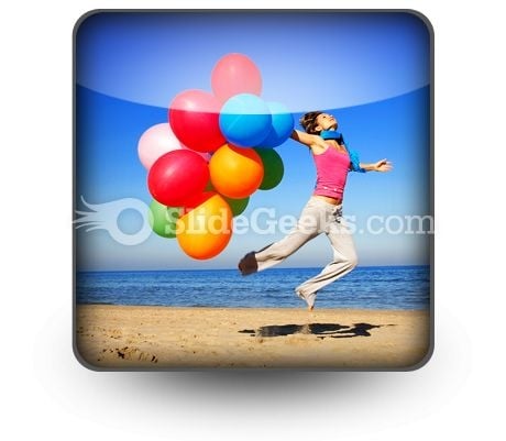 Colorful Balloons Jump PowerPoint Icon S Colorful Balloons Jump PowerPoint Icon S