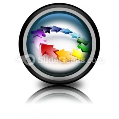 Colorful Circular Arrows PowerPoint Icon Cc Colorful Circular Arrows PowerPoint Icon Cc