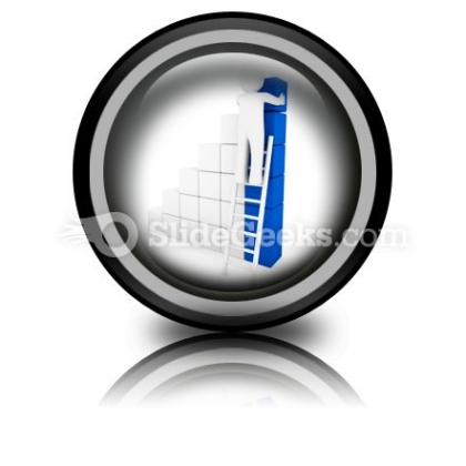 Cube Ladder Blue PowerPoint Icon Cc Cube Ladder Blue PowerPoint Icon Cc