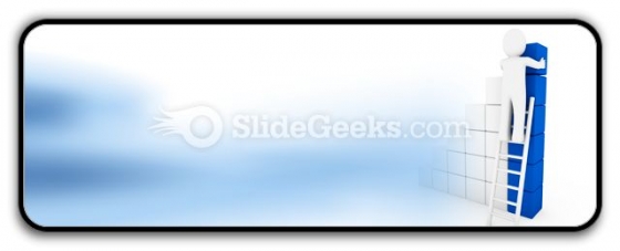 Cube Ladder Blue PowerPoint Icon R Cube Ladder Blue PowerPoint Icon R