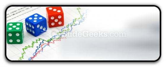 Dices On Financial Graph PowerPoint Icon R