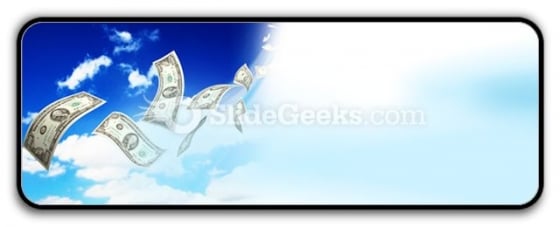 Dollar Bills Fly In Flocks PowerPoint Icon R