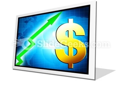 Dollar Increasing Value PowerPoint Icon F