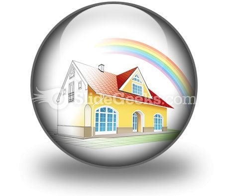 Dream Home Coming True PowerPoint Icon C Dream Home Coming True PowerPoint Icon C