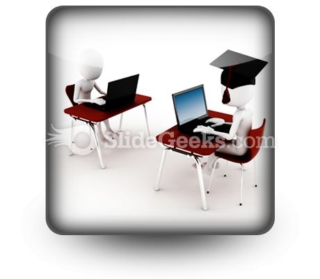 E-learning PowerPoint Icon S