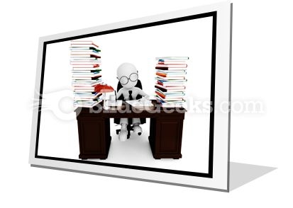 Endless Office Work PowerPoint Icon F Endless Office Work PowerPoint Icon F