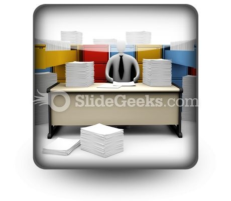 Endless Paper Work PowerPoint Icon S
