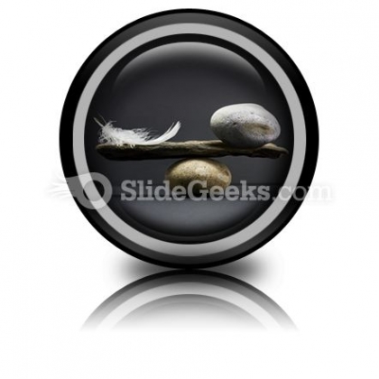 Feather Stone Balance PowerPoint Icon Cc Feather Stone Balance PowerPoint Icon Cc