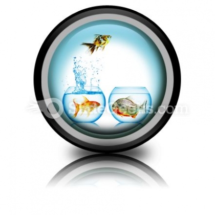 Fish Runs Away PowerPoint Icon Cc Fish Runs Away PowerPoint Icon Cc