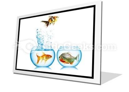 Fish Runs Away PowerPoint Icon F Fish Runs Away PowerPoint Icon F