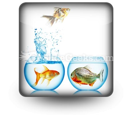 Fish Runs Away PowerPoint Icon S