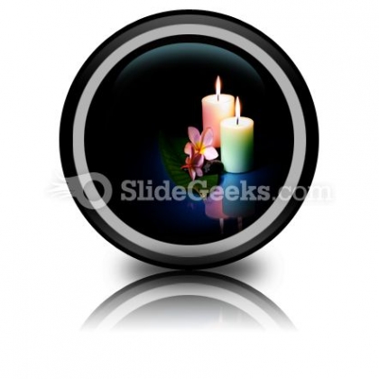 Frangipane Flower With Couple PowerPoint Icon Cc