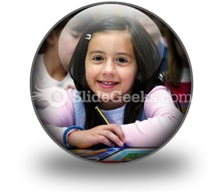 Girl Studying PowerPoint Icon C