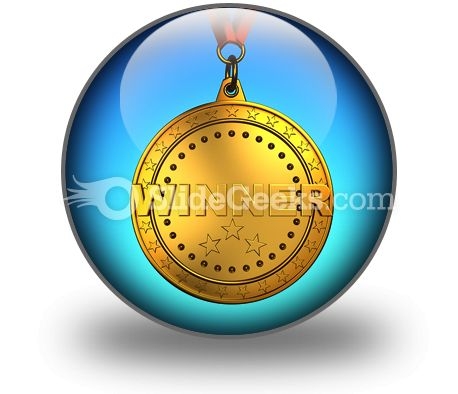 Gold Medal PowerPoint Icon C Gold Medal PowerPoint Icon C