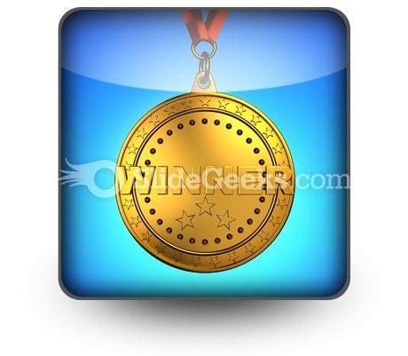 Gold Medal PowerPoint Icon S