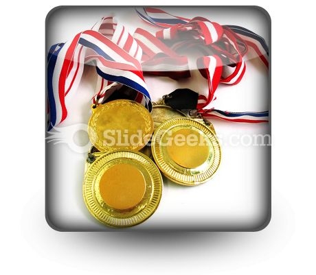 Gold Medals PowerPoint Icon S Gold Medals PowerPoint Icon S