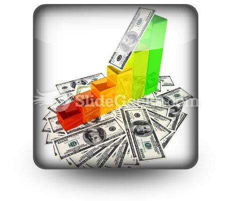 Graph With Money PowerPoint Icon S
