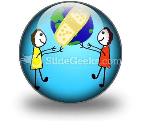 Heal The World PowerPoint Icon C Heal The World PowerPoint Icon C