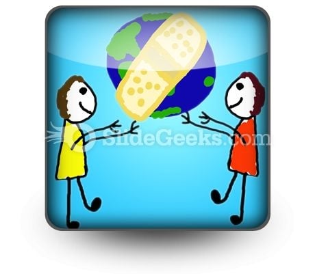 Heal The World PowerPoint Icon S Heal The World PowerPoint Icon S