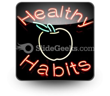 Healthy Habits PowerPoint Icon S Healthy Habits PowerPoint Icon S