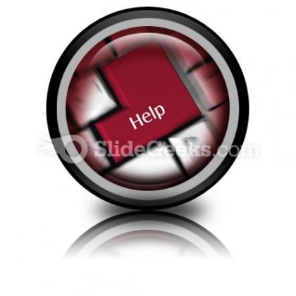 Help Keyboard PowerPoint Icon 
