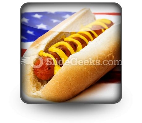 Hot Dog Flag PowerPoint Icon S