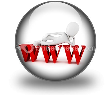 Man On Www PowerPoint Icon C Man On Www PowerPoint Icon C