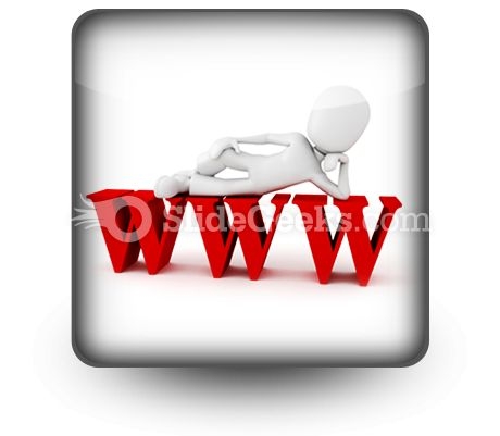 Man On Www PowerPoint Icon S Man On Www PowerPoint Icon S