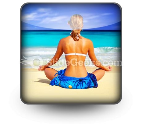 Meditating On Sea PowerPoint Icon S Meditating On Sea PowerPoint Icon S