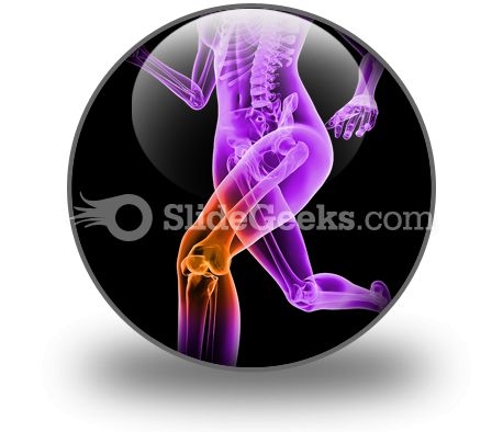 Pain In Knee PowerPoint Icon C