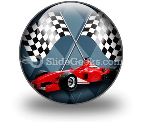 Red Formula Car PowerPoint Icon C