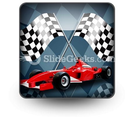 Red Formula Car PowerPoint Icon S