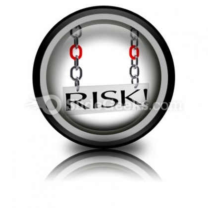 Risk Hanging PowerPoint Icon Cc
