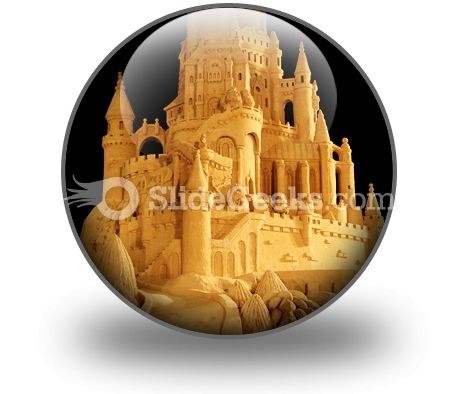 Sand Castle PowerPoint Icon C Sand Castle PowerPoint Icon C